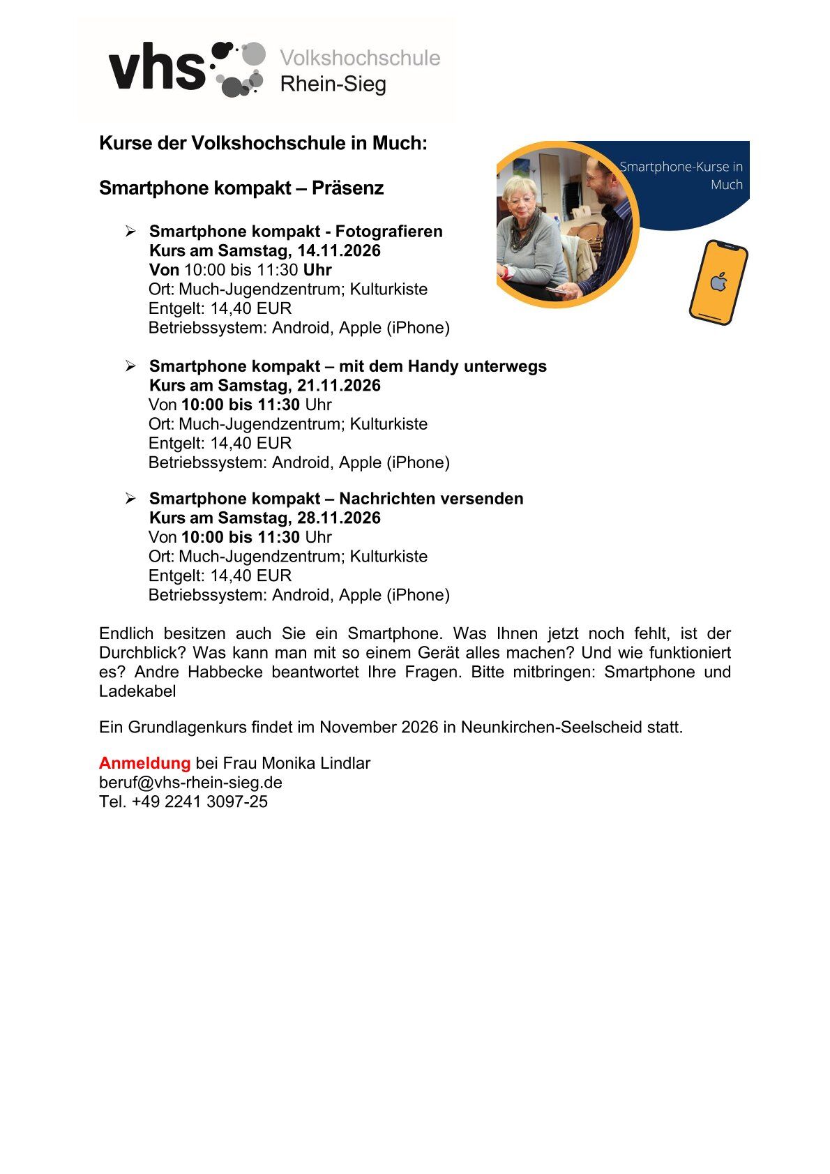 Smartphonekurs VHS