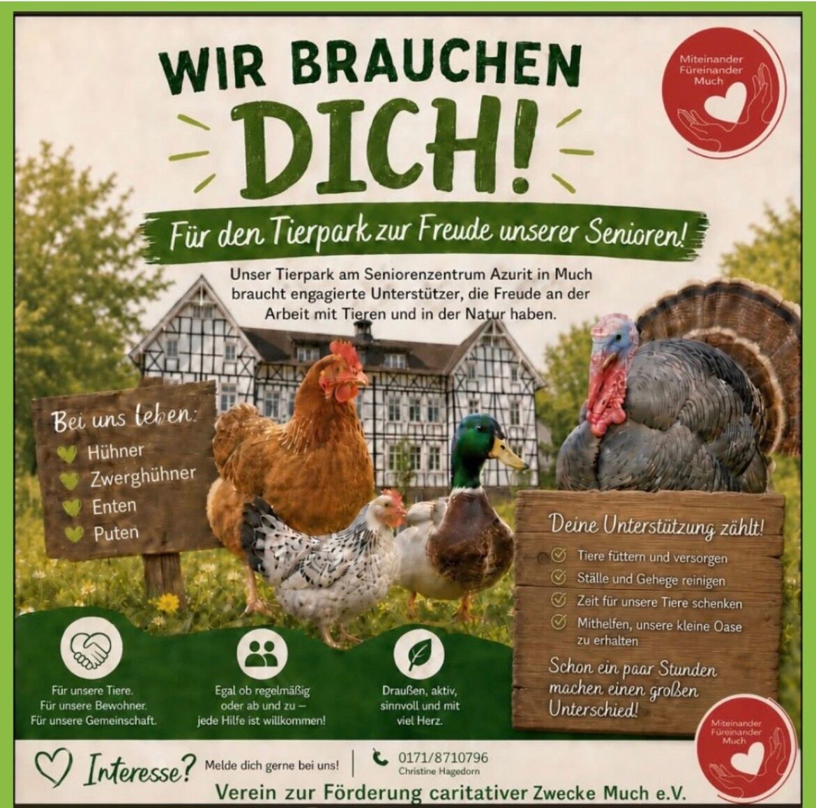 Tierpark sucht ehrenamtliche HelferInnen